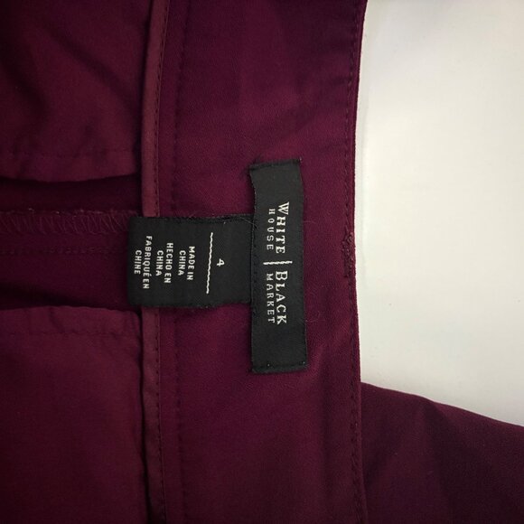 White House Black Market Plum Purple Cropped Dress Pants Womens Size 4 - Picture 6 of 9